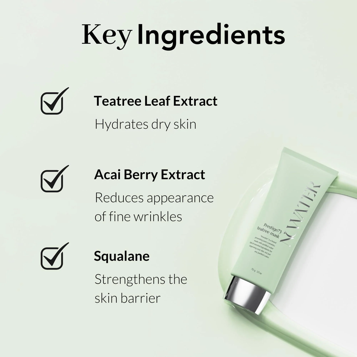 Tea Tree Wrapping Mask Skin Soothing Care Acne Prone Skin 2.4 Oz Teatree & 6 Tropical Fruit Extracts Calming Peel off Mask Korean Skincare for Face